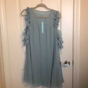 She + Sky Pleated Dress